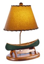 Rustic Canoe Table Lamp