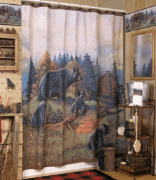 Bear Lodge Shower Curtain