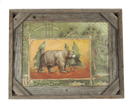 Bear Print and Barnwood Frame
