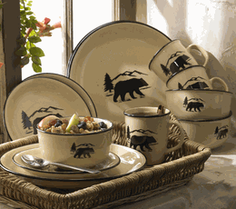 Black Bear Dinnerware Set