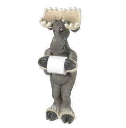 Carved Wood Moose Tissue Holder