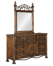 Dresser with Rustic Iron Accents