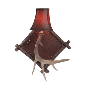 Faux Antler Sconce with Shade