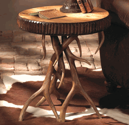 Faux Antler Table with Pine Top