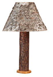 Hickory Lamp with Birch Bark Shade