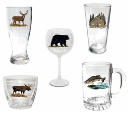 Lodge Glassware with Wildlife
