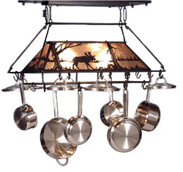 Lodge Pot Rack with Light