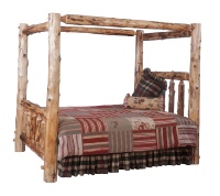Log Bed with Canopy
