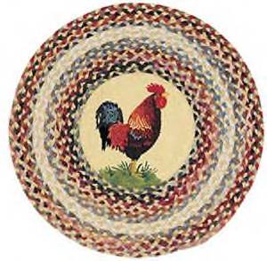 Rooster Braided Rug