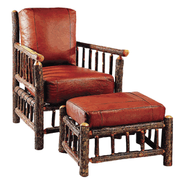 Rustic Chair and Ottoman