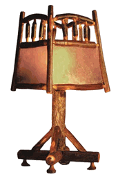 Rustic Lamp with Mica Panels