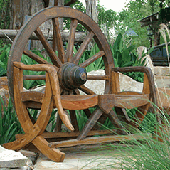 Wagon Wheel Bench