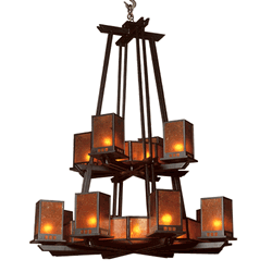 2 Tier Mission Style Chandelier