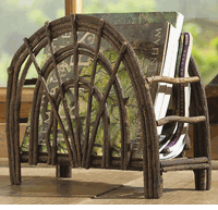 Rustic Twig Magazine Rack