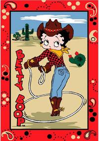 Western Style Betty Boop Rug