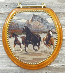 Wild Horses Toilet Seat