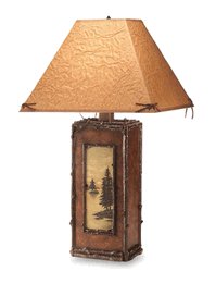 Wilderness Table Lamp with Faux Leather Shade
